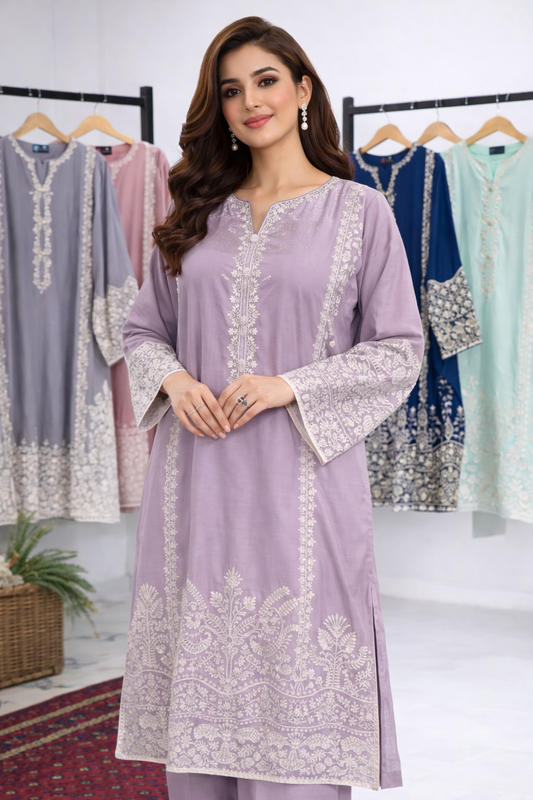 Embroidered Lawn Fabric