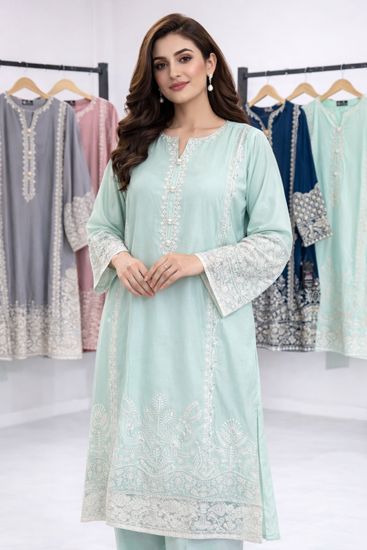 Embroidered Lawn Fabric