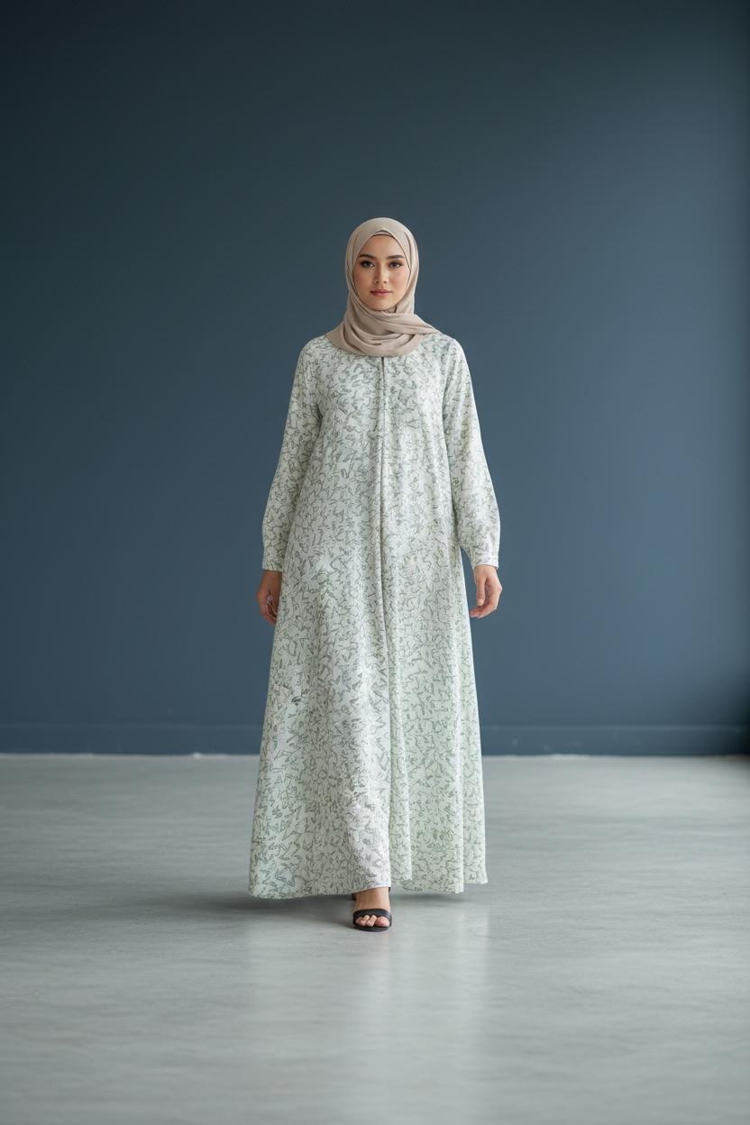 Printed  lightweight Abaya