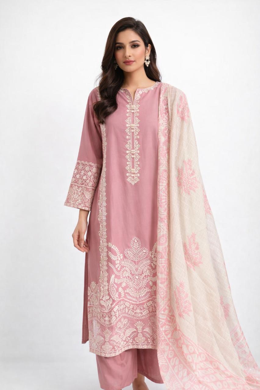 Embroidered Lawn Fabric