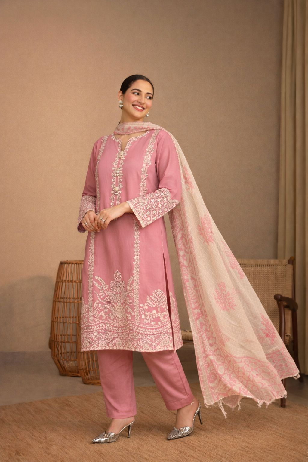 Embroidered Lawn Fabric